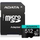 Флеш карта microSDHC 512Gb Class10 A-Data AUSDX512GUI3V30SA2-RA1 + adapter