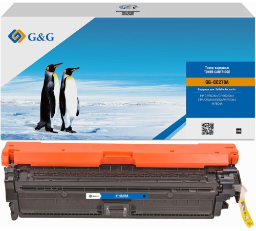 Картридж лазерный G&G GG-CE270A черный (13000стр.) для HP LJ Ent CP5525