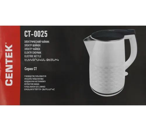 Чайник электрический Centek CT-0025 1.8л. 2000Вт черный/бежевый корпус: металл/пластик (CT-0025 BLACK) Чайник электрический Centek CT-0025 1.8л. 2000Вт черный/бежевый корпус: металл/пластик (CT-0025 BLACK)