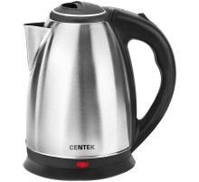 Чайник Centek CT-0035 (матовый) металл 1,5л, 2000W, хромированная вставка на крышке