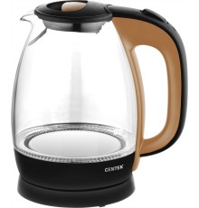 Чайник электрический Centek CT-0056 1.7л. 2200Вт коричневый/бежевый (корпус: стекло)