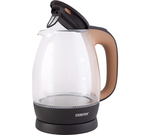Чайник электрический Centek CT-0056 1.7л. 2200Вт коричневый/бежевый (корпус: стекло)