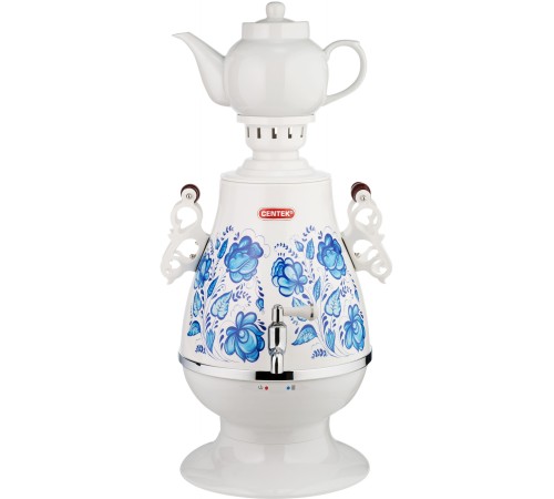 Самовар электрический Centek CT-0091 4л. 2100Вт белый/синий (корпус: керамика) Самовар электрический Centek CT-0091 4л. 2100Вт белый/синий (корпус: керамика)