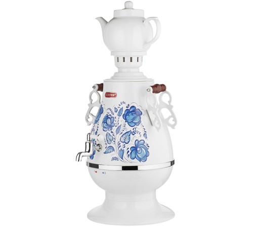 Самовар электрический Centek CT-0091 4л. 2100Вт белый/синий (корпус: керамика) Самовар электрический Centek CT-0091 4л. 2100Вт белый/синий (корпус: керамика)