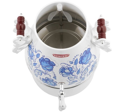 Самовар электрический Centek CT-0091 4л. 2100Вт белый/синий (корпус: керамика) Самовар электрический Centek CT-0091 4л. 2100Вт белый/синий (корпус: керамика)