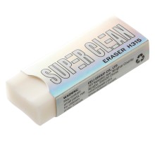 Ластик Deli EH315 Super Clean 54х20х10мм ПВХ белый индивидуальная картонная упаковка