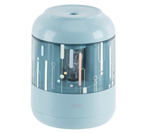 Точилка для карандашей электрическая Deli EH508-BL 1 отверстие пластик синий (батарея)