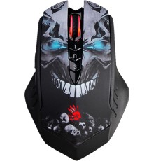Мышь A4Tech Bloody R80 Plus Skull черный/рисунок оптическая (5000dpi) беспроводная USB (8but)