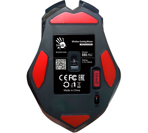 Мышь A4Tech Bloody R80 Plus Skull черный/рисунок оптическая (5000dpi) беспроводная USB (8but) Мышь A4Tech Bloody R80 Plus Skull черный/рисунок оптическая (5000dpi) беспроводная USB (8but)