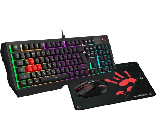 Клавиатура + мышь A4Tech Bloody B1700 клав:черный мышь:черный USB LED (B1700 ( B140N +ES7 + BP-50M)) Клавиатура + мышь A4Tech Bloody B1700 клав:черный мышь:черный USB LED (B1700 ( B140N +ES7 + BP-50M))