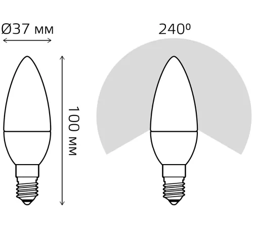 Лампа светодиодная Gauss Basic 1033116T 5.5Вт цок.:E14 свеча 240B 3000K св.свеч.бел.теп. (упак.:3шт) Лампа светодиодная Gauss Basic 1033116T 5.5Вт цок.:E14 свеча 240B 3000K св.свеч.бел.теп. (упак.:3шт)
