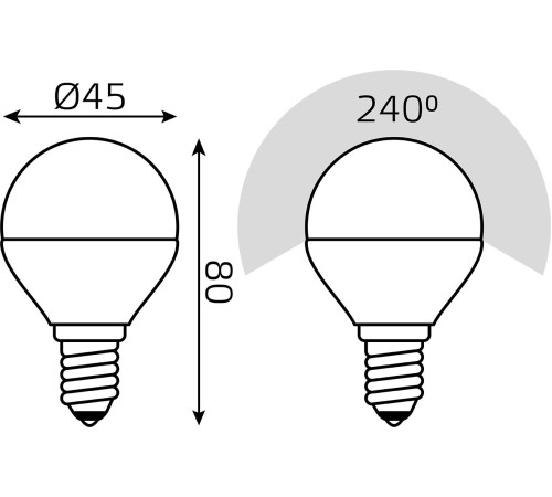 Лампа светодиодная Gauss Basic 10531152T 5.5Вт цок.:E14 шар 240B 3000K св.свеч.бел.теп. (упак.:3шт) Лампа светодиодная Gauss Basic 10531152T 5.5Вт цок.:E14 шар 240B 3000K св.свеч.бел.теп. (упак.:3шт)