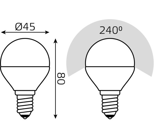 Лампа светодиодная Gauss Basic 10531252T 5.5Вт цок.:E14 шар 220B 4100K св.свеч.бел.нейт. (упак.:3шт)