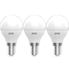 Лампа светодиодная Gauss Basic 10531252T 5.5Вт цок.:E14 шар 220B 4100K св.свеч.бел.нейт. (упак.:3шт)