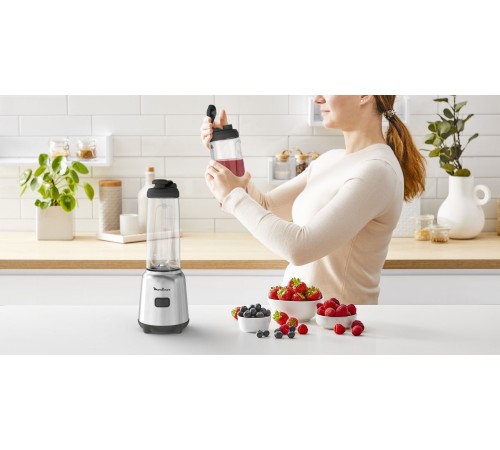 Блендер стационарный Moulinex LM15FD10 300Вт серебристый/черный