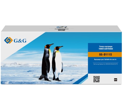 Картридж лазерный G&G GG-D111S черный (1000стр.) для Samsung Samsung Xpress SL-M2020/2022/2070