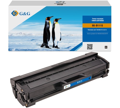 Картридж лазерный G&G GG-D111S черный (1000стр.) для Samsung Samsung Xpress SL-M2020/2022/2070