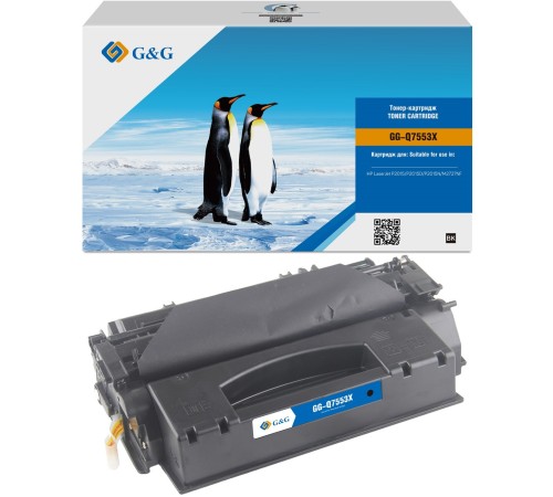 Картридж лазерный G&G GG-Q7553X черный (7000стр.) для HP LJ P2010/P2014/P2015/M2727nf MFP