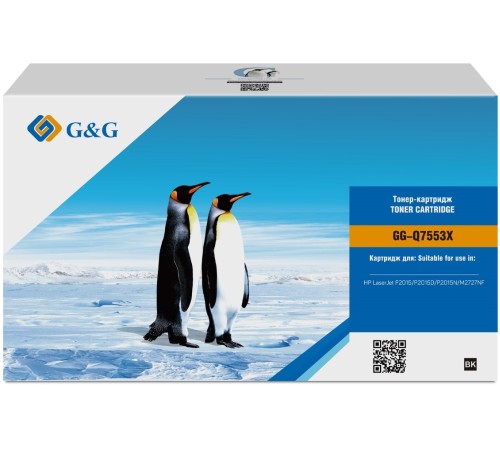 Картридж лазерный G&G GG-Q7553X черный (7000стр.) для HP LJ P2010/P2014/P2015/M2727nf MFP