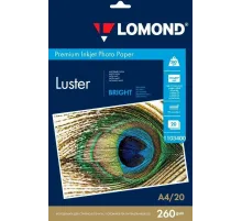 Фотобумага Lomond 1103400 A4/260г/м2/20л./ярко-белый атласное для струйной печати