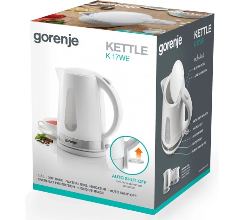 Чайник электрический Gorenje K17WE белый