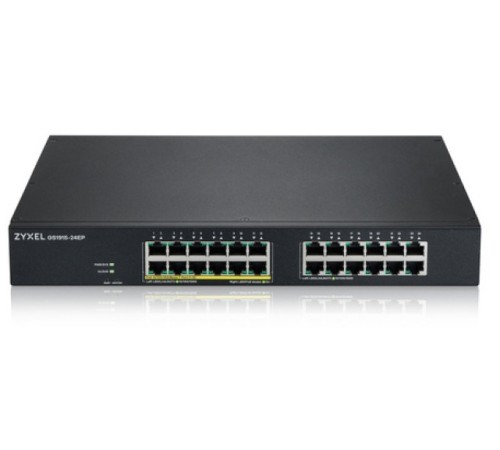 Гибридный Smart L2 коммутатор PoE+ Zyxel NebulaFlex GS1915-24EP, rack 19", 24xGE (12xPoE+), бюджет PoE 130 Вт, автономное/облачное управление (GS1915-24EP-EU0101F) Гибридный Smart L2 коммутатор PoE+ Zyxel NebulaFlex GS1915-24EP, rack 19", 24xGE (12xPoE+), бюджет PoE 130 Вт, автономное/облачное управление (GS1915-24EP-EU0101F)
