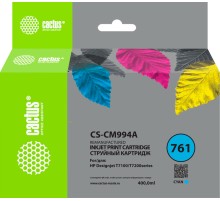 Картридж струйный Cactus CS-CM994A №761 голубой (400мл) для HP DesignJet T7100/Т7200