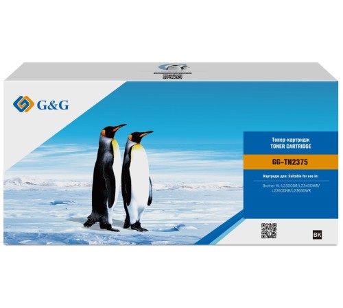 Картридж лазерный G&G GG-TN2375 черный (2600стр.) для Brother HL-L2300DR/L2340DWR/L2360DNR/L2365DWR