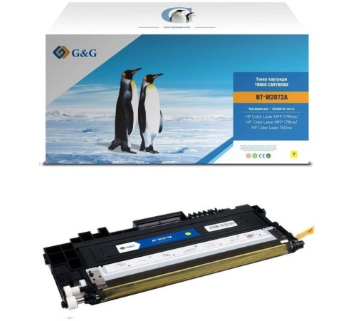 Картридж лазерный G&G GG-W2072A (есть ограничения по прошивке) желтый (700стр.) для HP Color Laser MFP 179fnw/178nw/150nw Картридж лазерный G&G GG-W2072A (есть ограничения по прошивке) желтый (700стр.) для HP Color Laser MFP 179fnw/178nw/150nw