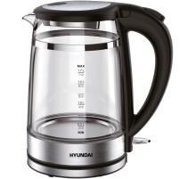 Чайник электрический Hyundai HYK-G3036 1.7л. 2200Вт черный/прозрачный (корпус: стекло)