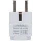 Адаптер-переходник SunWind SW-A110W (1 розетка) белый (коробка)
