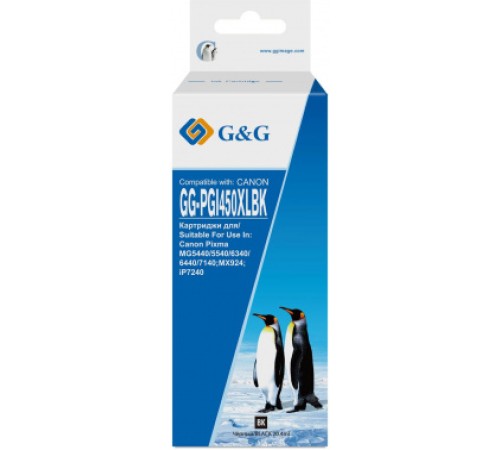 Картридж струйный G&G GG-PGI450XLBK черный (21.4мл) для Canon MG6340/5440/IP7240