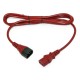 Шнур питания Hyperline PWC-IEC13-IEC14-3.0-RD C13-С14 проводник.:3x1.0мм2 3м 250В 10А (упак.:1шт) красный