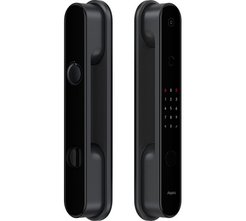 Умный замок Aqara D100 Zigbee врезной разбл.отпеч.паль. 2480mAh черный (ZNMS20LM)