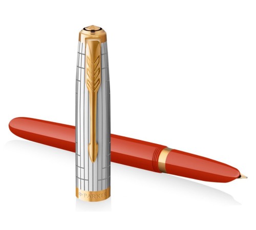 Ручка перьев. Parker 51 Premium (CW2169071) Red Rage GT F сталь нержавеющая подар.кор. Ручка перьев. Parker 51 Premium (CW2169071) Red Rage GT F сталь нержавеющая подар.кор.