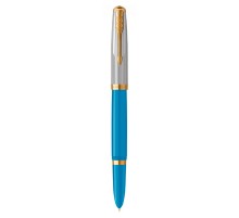 Ручка перьев. Parker 51 Premium (CW2169078) Turquoise GT F сталь нержавеющая подар.кор.