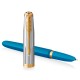 Ручка перьев. Parker 51 Premium (CW2169078) Turquoise GT F сталь нержавеющая подар.кор.