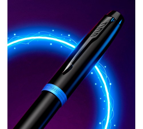 Ручка шариков. Parker IM Vibrant Rings K315 (CW2172941) Marine Blue PVD M син. черн. подар.кор.