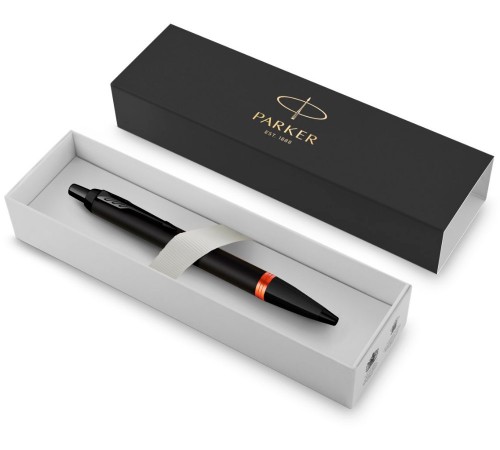 Ручка шариков. Parker IM Vibrant Rings K315 (CW2172946) Flame Orange PVD M син. черн. подар.кор. Ручка шариков. Parker IM Vibrant Rings K315 (CW2172946) Flame Orange PVD M син. черн. подар.кор.