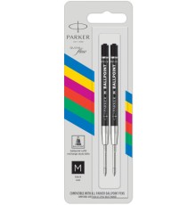 Стержень шариковый Parker QuinkFlow Basic Z09 (CW2166543) M 0.7мм черные чернила блистер (2шт)