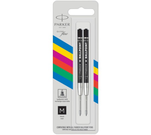 Стержень шариковый Parker QuinkFlow Basic Z09 (CW2166543) M 0.7мм черные чернила блистер (2шт) Стержень шариковый Parker QuinkFlow Basic Z09 (CW2166543) M 0.7мм черные чернила блистер (2шт)