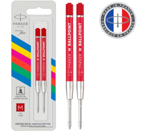 Стержень шариковый Parker QuinkFlow Basic Z09 (CW2166545) M 1мм красные чернила блистер (2шт) Стержень шариковый Parker QuinkFlow Basic Z09 (CW2166545) M 1мм красные чернила блистер (2шт)