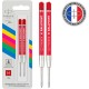 Стержень шариковый Parker QuinkFlow Basic Z09 (CW2166545) M 1мм красные чернила блистер (2шт)