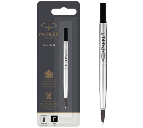 Стержень роллер Parker Quink RB Z01 (CW1950321) F 0.7мм черные чернила блистер (1шт)