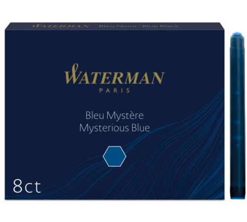Картридж Waterman Standard (CWS0110910) синие чернила для ручек перьевых (8шт)