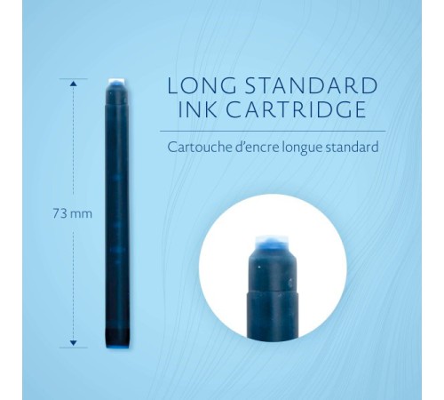 Картридж Waterman Standard (CWS0110910) синие чернила для ручек перьевых (8шт)