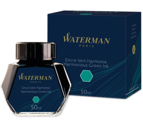 Флакон с чернилами Waterman Standard (CWS0110770) Harmonious Green чернила 50мл для ручек перьевых (1шт)