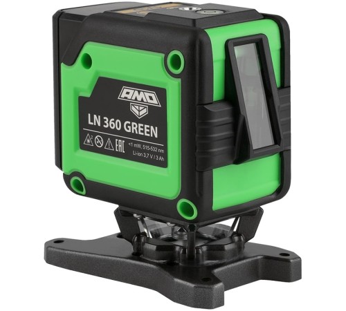 Нивелир лазерн. Amo LN 360 GREEN 2кл.лаз. 532нм цв.луч. зеленый 2луч. (851674)