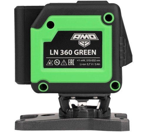 Нивелир лазерн. Amo LN 360 GREEN 2кл.лаз. 532нм цв.луч. зеленый 2луч. (851674)
