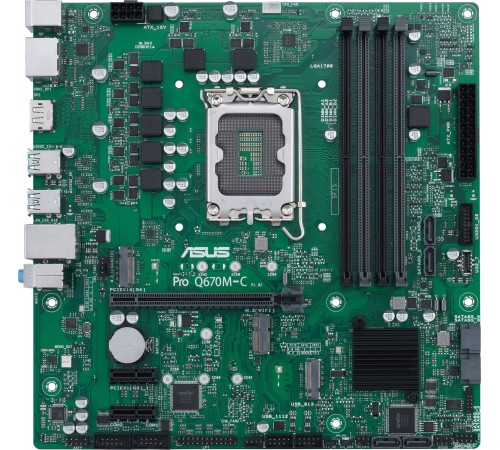 Материнская плата ASUS PRO Q670M-C-CSM, LGA1700, Q670, 4*DDR5, 2*DP+HDMI, SATA 6.0, M.2, RAID, USB 3.2*4, USB 2.0*2,  mATX; 90MB19E0-M0EAYC (PRO Q670M-C-CSM)